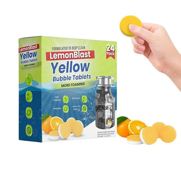LemonBlast Yellow Bubble Tablets for Deep Cleaning(24 pcs)